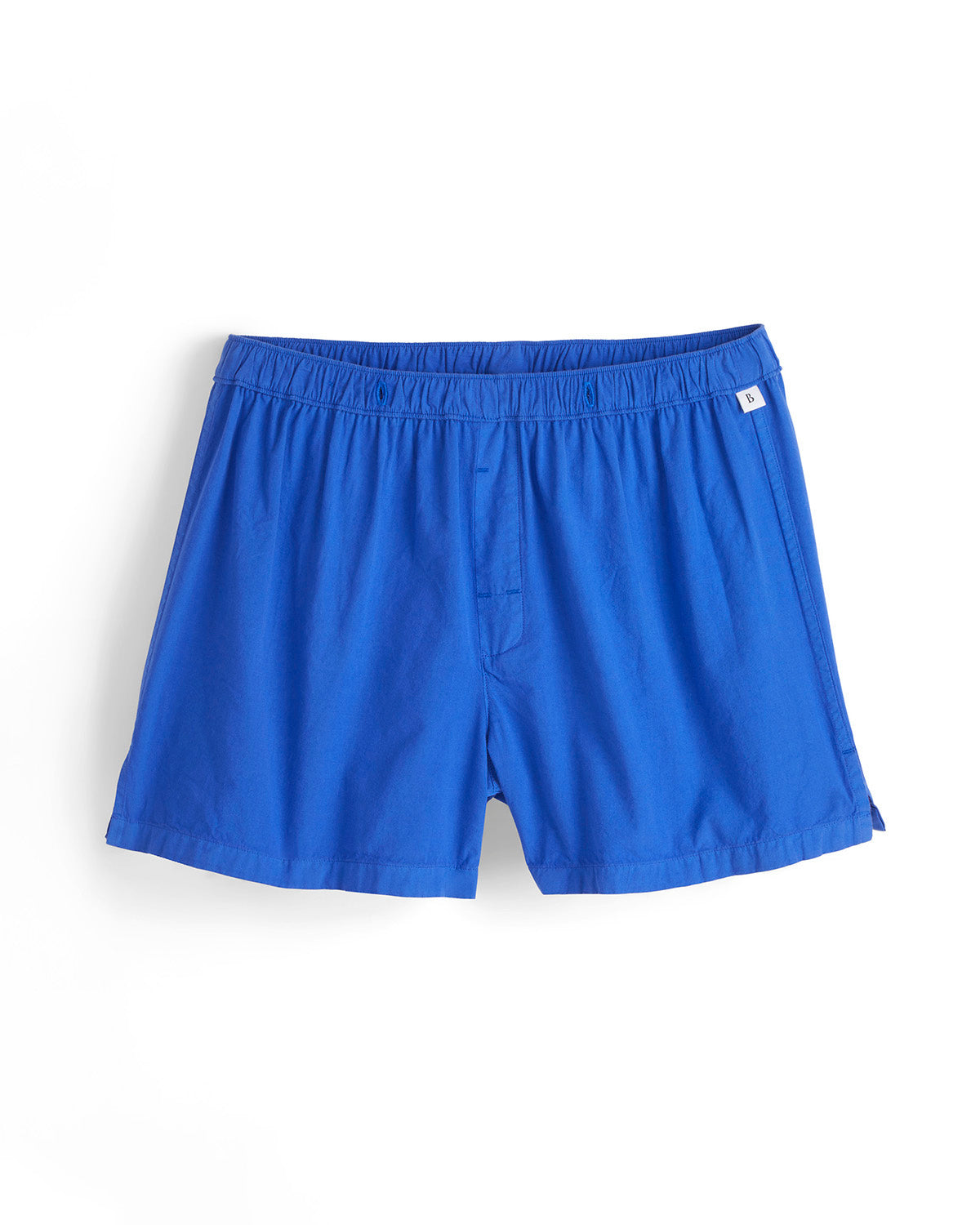 Blue shorts on a white background