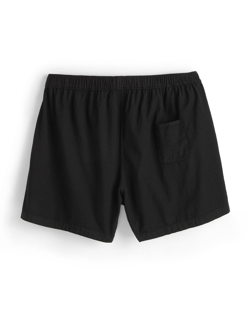 Back view of Black shorts on a white background