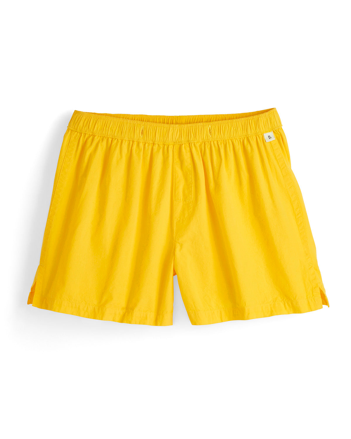 Yellow shorts on a white background